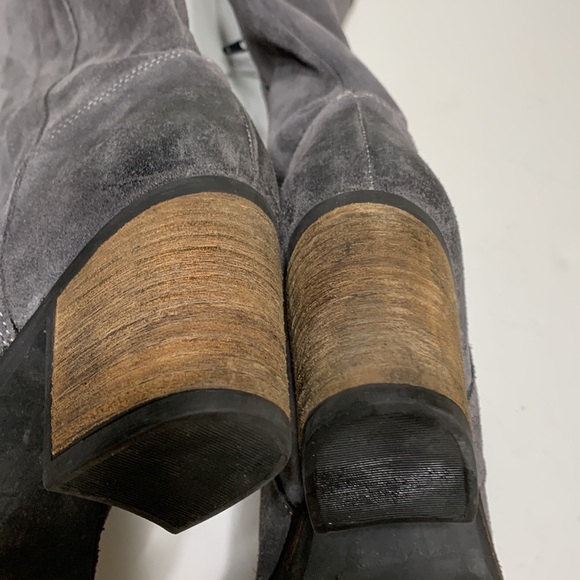 Gray suede knee highs size EU40 made Portugal Horton - Picture 9 of 15